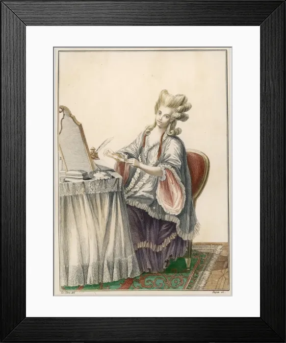 Framed Print : Costume - Lady at Table Framed Print : Costume - Lady at Table