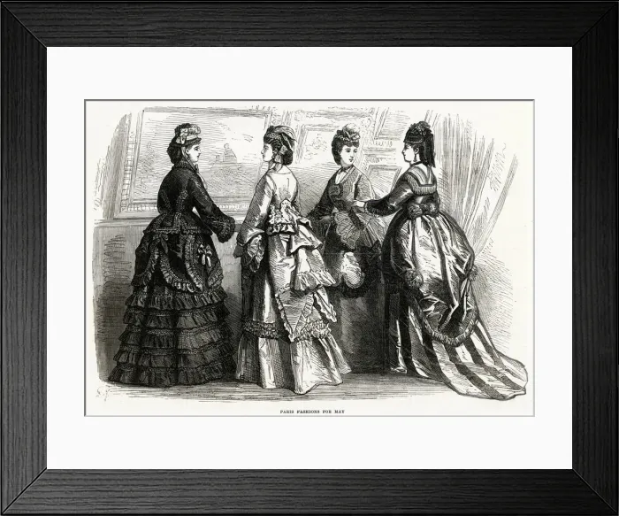 Framed Print : Fashion for May 1870 Framed Print : Fashion for May 1870
