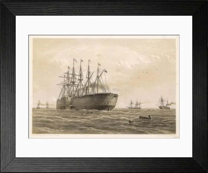 Framed Print : Ship - Gt Eastern (Cable) Framed Print : Ship - Gt Eastern (Cable)