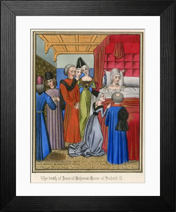 Framed Print : Death of Anne of Bohemia Framed Print : Death of Anne of Bohemia