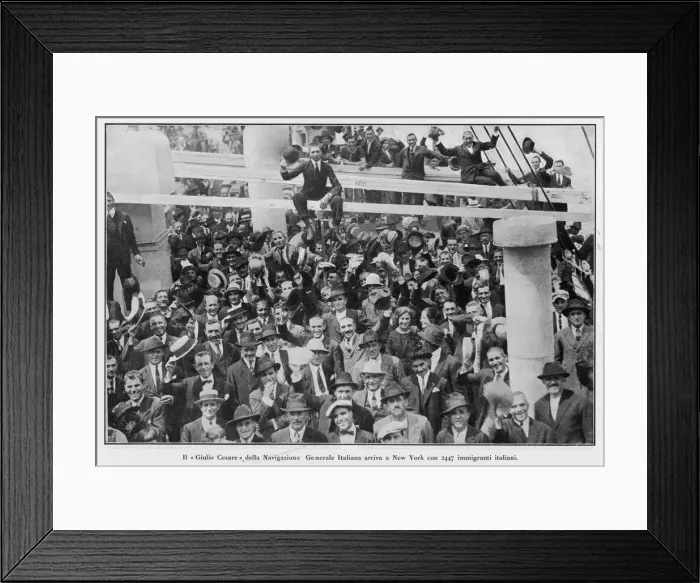Framed Print : Italians Arrive New York Framed Print : Italians Arrive New York