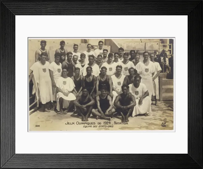 Framed Print : USA Olympic swimming team in Paris Framed Print : USA Olympic swimming team in Paris