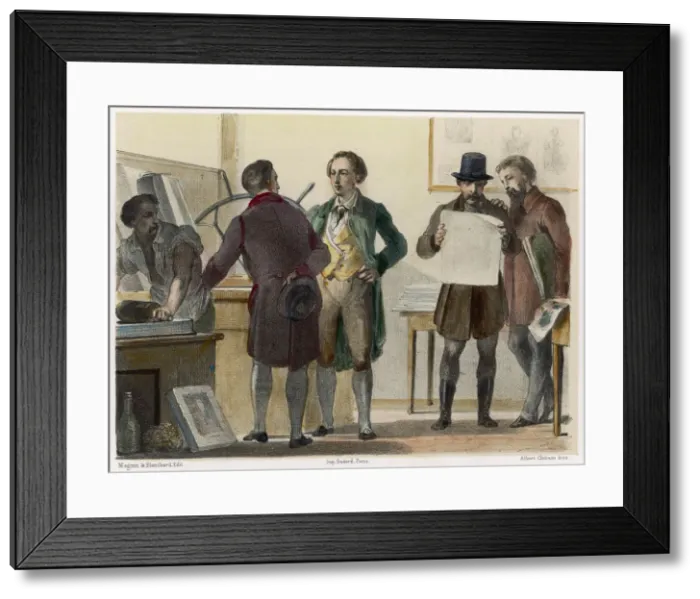 Framed Print : Aloys Senefelder - Chereau Framed Print : Aloys Senefelder - Chereau