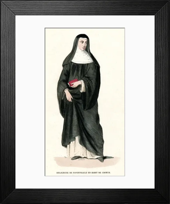 Framed Print : NUN OF FONTEVRAULT Framed Print : NUN OF FONTEVRAULT
