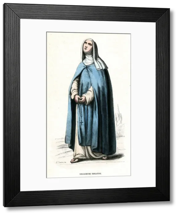 Framed Print : NUN AND ROSARY Framed Print : NUN AND ROSARY