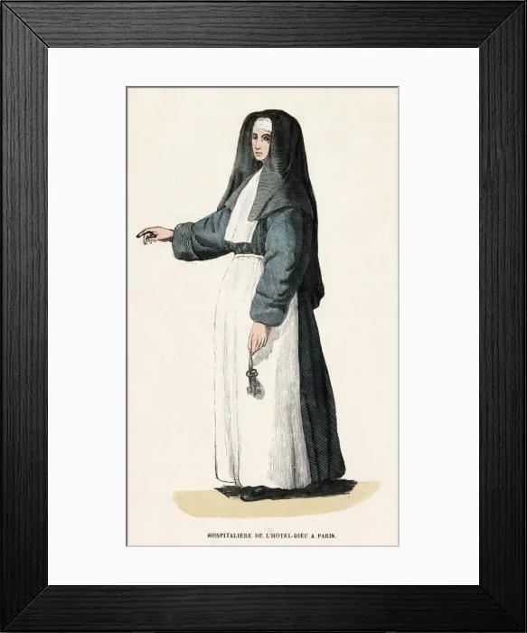 Framed Print : NUN OF HOTEL-DIEU Framed Print : NUN OF HOTEL-DIEU