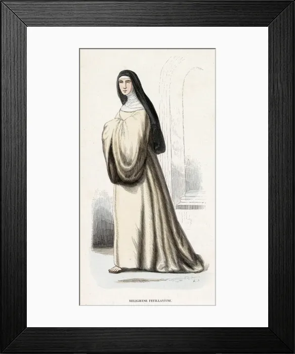 Framed Print : FEUILLANTINE NUN Framed Print : FEUILLANTINE NUN