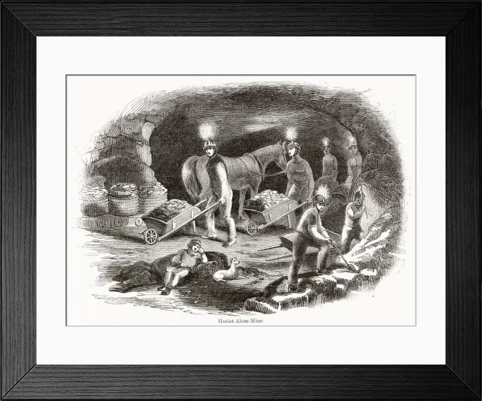 Framed Print : Alum Mine at Hurlet near Glasgow 1843 Framed Print : Alum Mine at Hurlet near Glasgow 1843