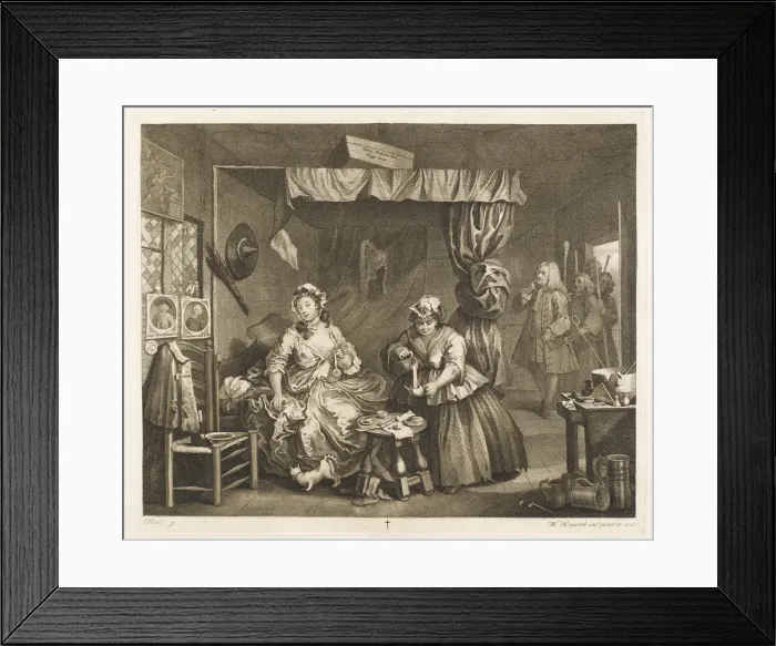 Framed Print : HOGARTH HARLOT PLATE 3 Framed Print : HOGARTH HARLOT PLATE 3