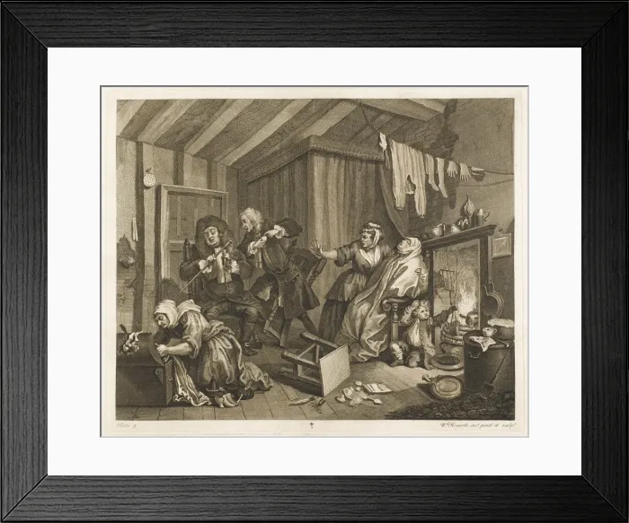 Framed Print : HOGARTH HARLOT PLATE 5 Framed Print : HOGARTH HARLOT PLATE 5