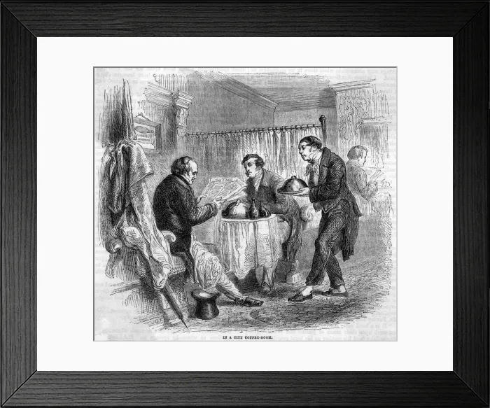 Framed Print : IN A LONDON COFFEE ROOM Framed Print : IN A LONDON COFFEE ROOM