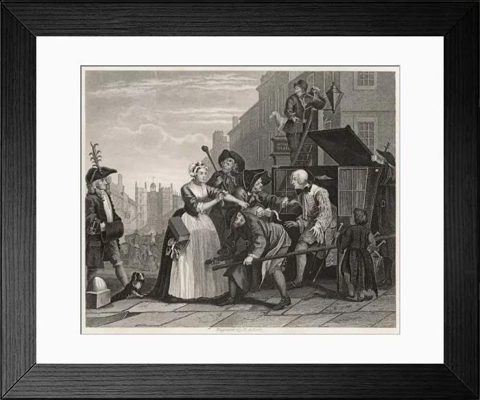 Framed Print : HOGARTH RAKES PLATE 4 Framed Print : HOGARTH RAKES PLATE 4