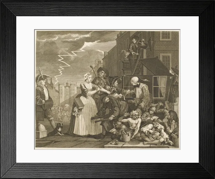 Framed Print : HOGARTH RAKE PLATE 4 Framed Print : HOGARTH RAKE PLATE 4