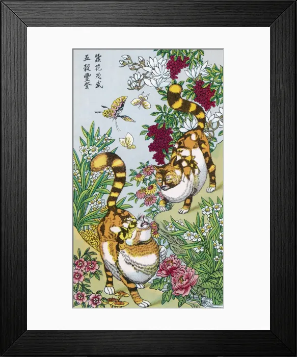 Framed Print : MAGIC CATS OF CHINA Framed Print : MAGIC CATS OF CHINA