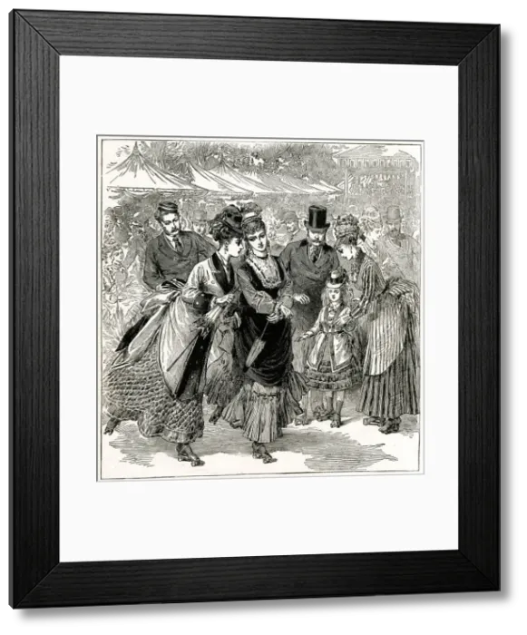 Framed Print : Roller skating in Brompton 1874 Framed Print : Roller skating in Brompton 1874