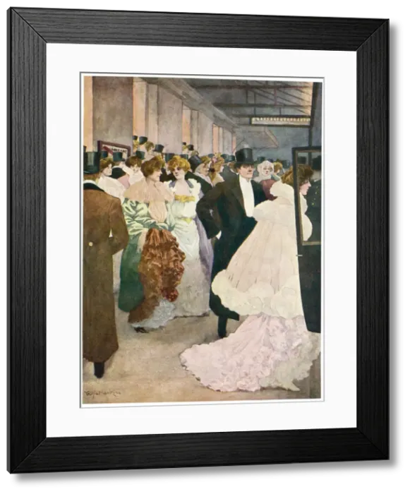 Framed Print : LEAVING THE THEATRE, 1907 Framed Print : LEAVING THE THEATRE, 1907
