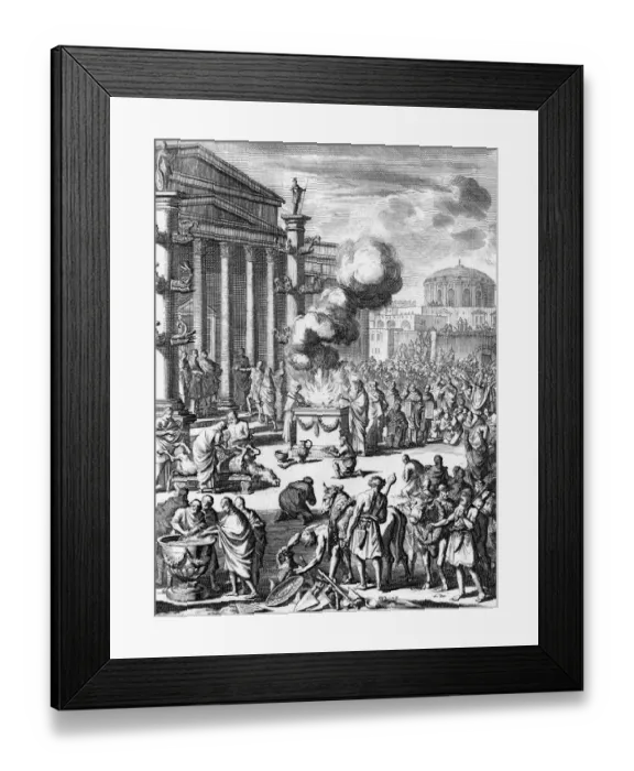 Framed Print : SACRIFICE AT TEMPLE Framed Print : SACRIFICE AT TEMPLE