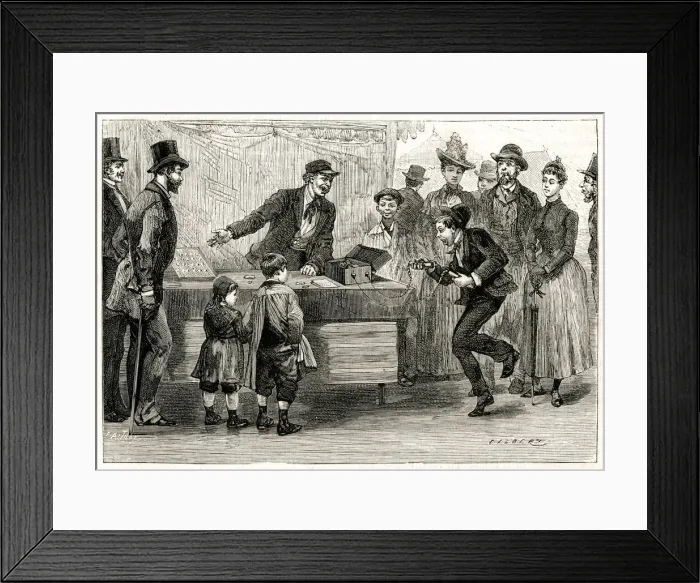 Framed Print : ELECTRIC SHOCKS FOR FUN 1889 Framed Print : ELECTRIC SHOCKS FOR FUN 1889