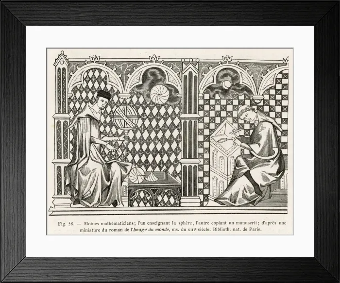 Framed Print : Monk Mathematicians Framed Print : Monk Mathematicians
