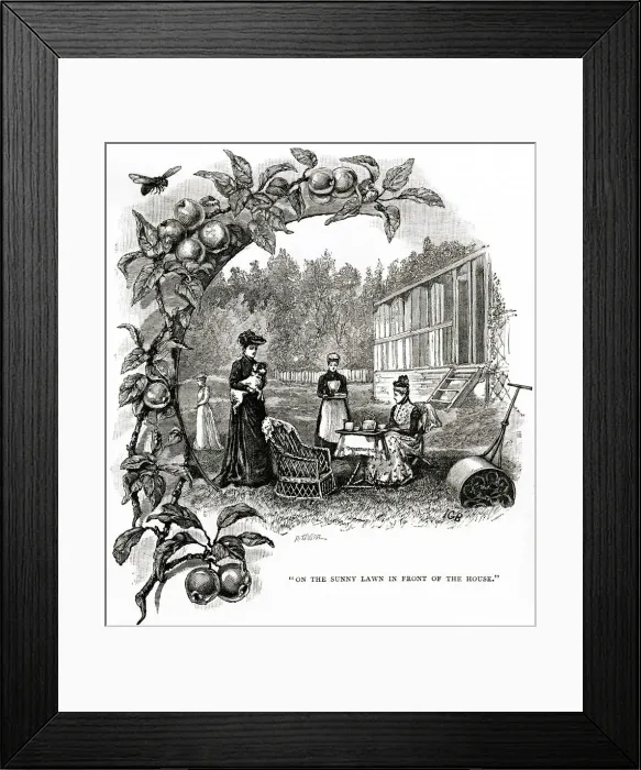 Framed Print : TEA IN THE GARDEN 1890 Framed Print : TEA IN THE GARDEN 1890