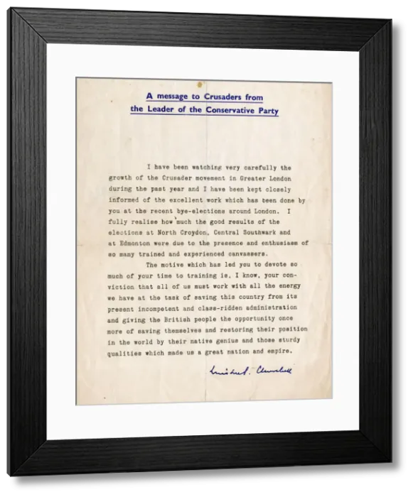 Framed Print : MESSAGE FROM CHURCHILL Framed Print : MESSAGE FROM CHURCHILL