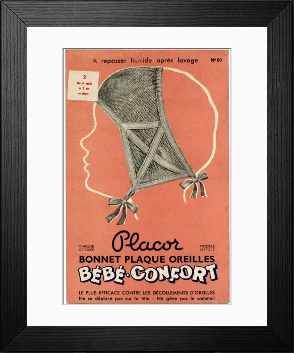 Framed Print : EAR-CORRECTION BONNET Framed Print : EAR-CORRECTION BONNET