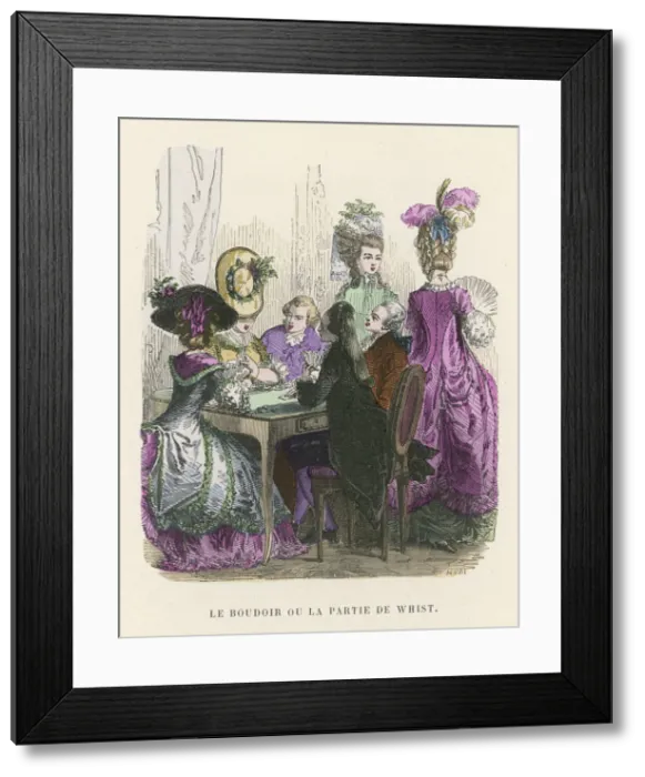Framed Print : FRENCH GAME OF WHIST Framed Print : FRENCH GAME OF WHIST