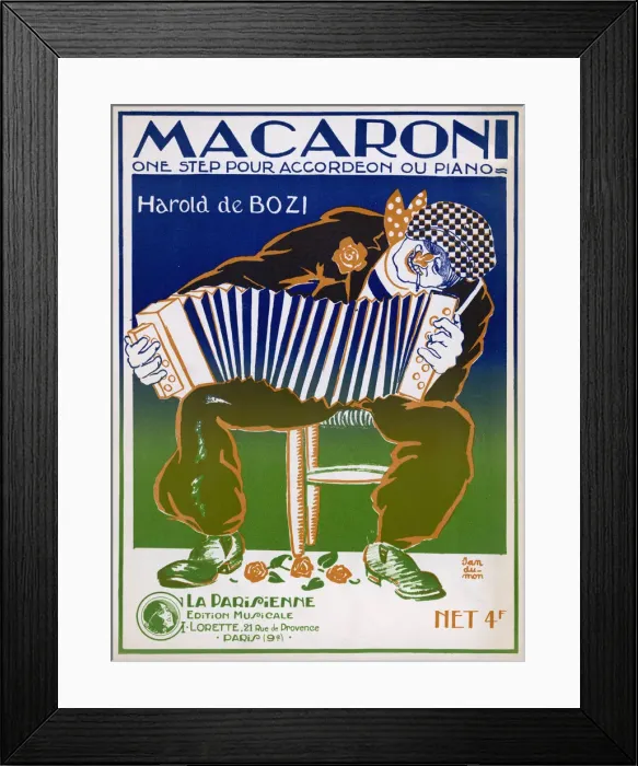 Framed Print : RACIAL / FRENCH ACCORDEON Framed Print : RACIAL / FRENCH ACCORDEON