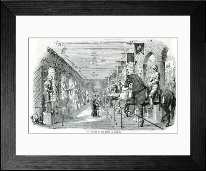 Framed Print : Armoury in the Tower of London 1857 Framed Print : Armoury in the Tower of London 1857