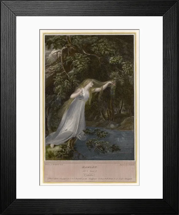 Framed Print : OPHELIA PLUNGES Framed Print : OPHELIA PLUNGES
