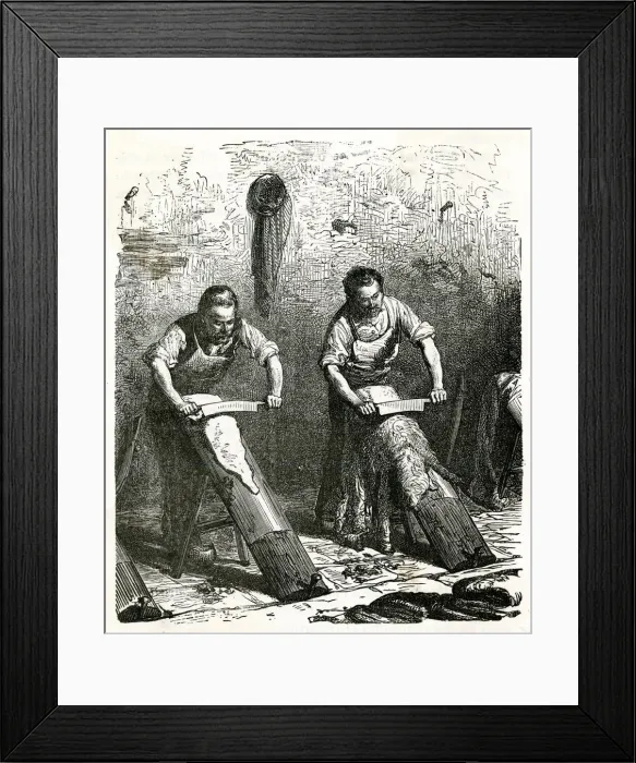 Framed Print : LEATHER / UNHAIRING SKIN Framed Print : LEATHER / UNHAIRING SKIN