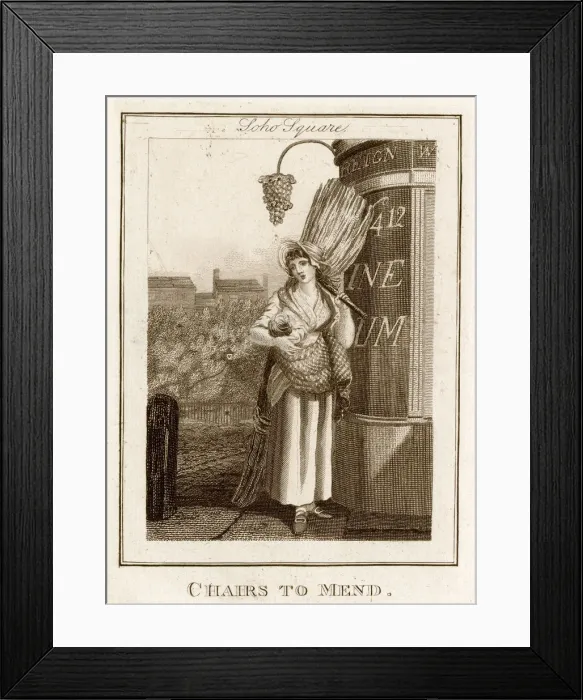 Framed Print : CHAIRS TO MEND SOHO Framed Print : CHAIRS TO MEND SOHO