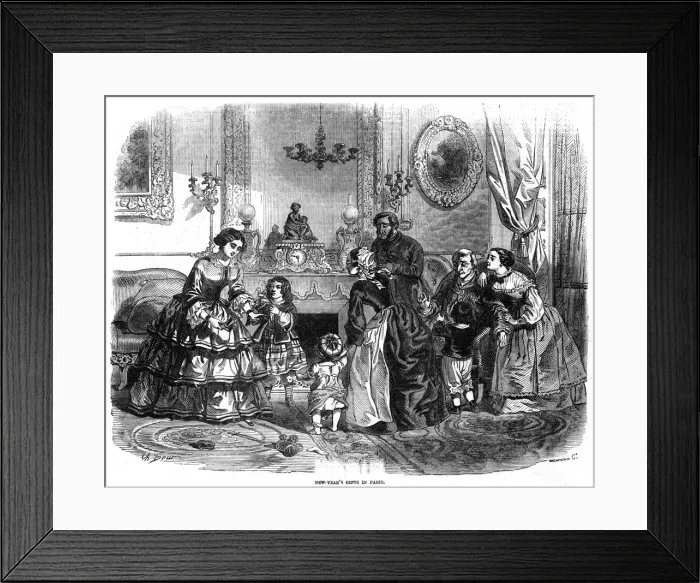 Framed Print : New Year gifts 1855 Framed Print : New Year gifts 1855
