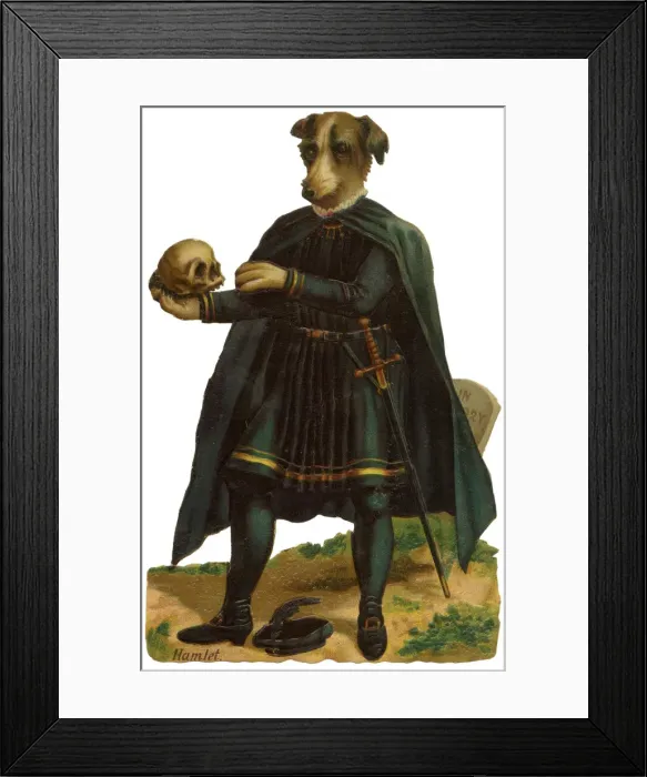 Framed Print : Dog as Hamlet Framed Print : Dog as Hamlet