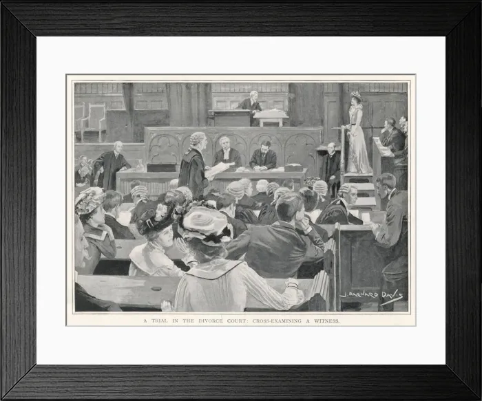 Framed Print : DIVORCE COURT 1900 Framed Print : DIVORCE COURT 1900