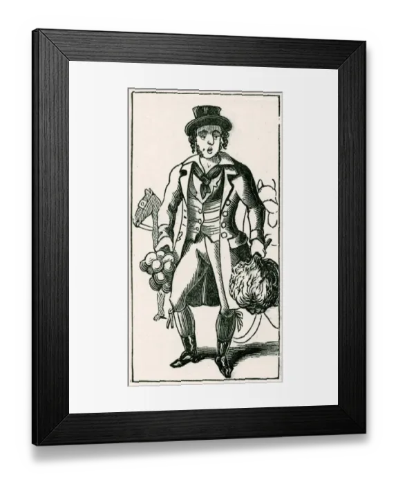 Framed Print : Street trader - greens, cabbage, ho 1876 Framed Print : Street trader - greens, cabbage, ho 1876
