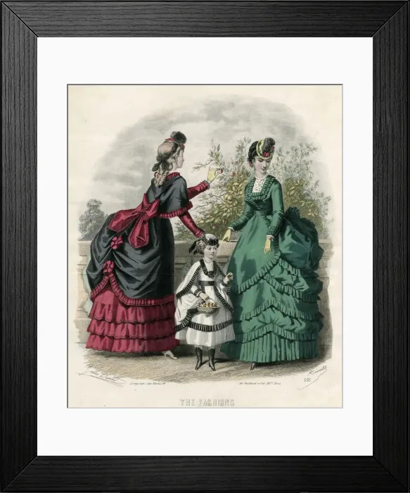 Framed Print : Victorian women and child 1869 Framed Print : Victorian women and child 1869