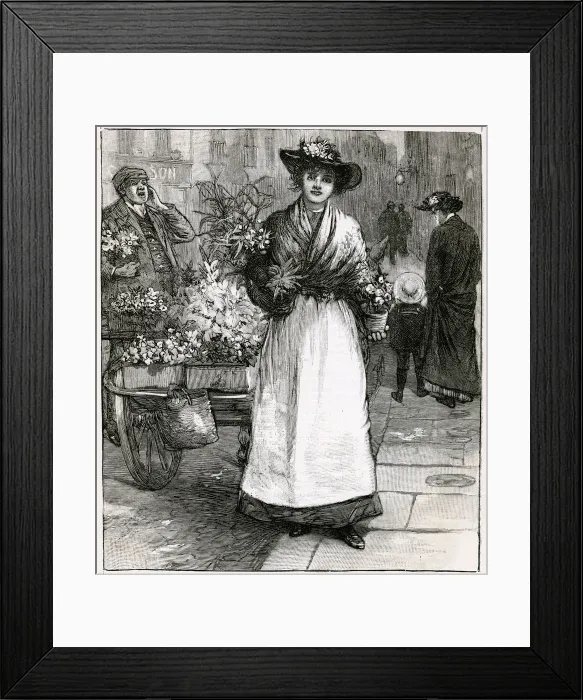 Framed Print : Flower Girl 1905 Framed Print : Flower Girl 1905