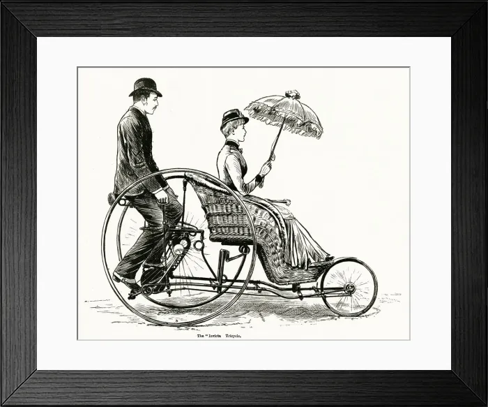 Framed Print : Invicta tricycle 1886 Framed Print : Invicta tricycle 1886