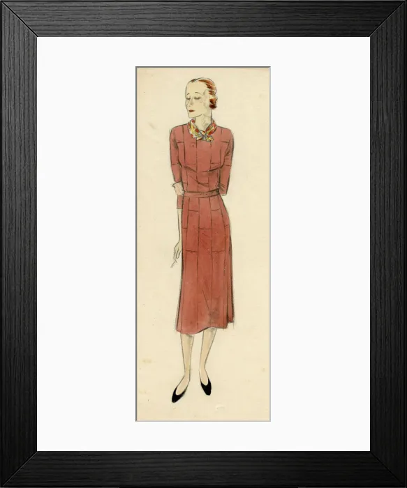 Framed Print : Fashionable woman 1930s Framed Print : Fashionable woman 1930s
