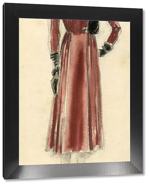 Woman wearing fur coat 1930