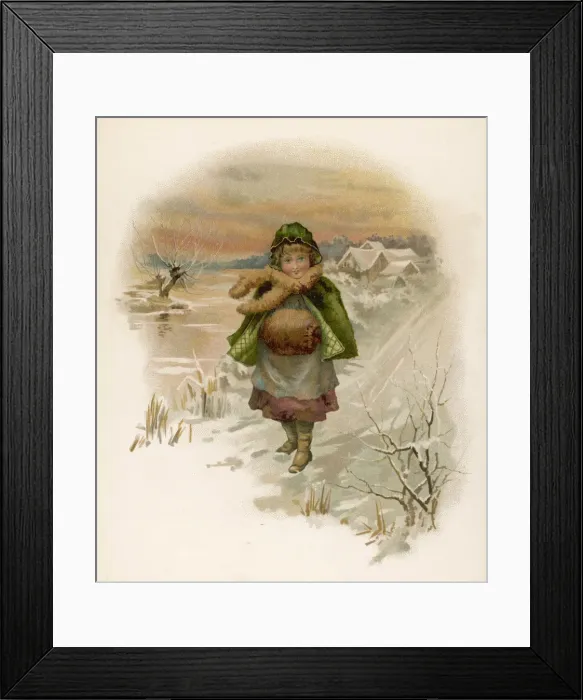 Framed Print : WALKING IN SNOW Framed Print : WALKING IN SNOW