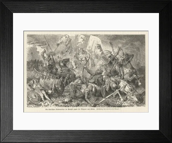Framed Print : TEUTONIC KNIGHTS ATTACK Framed Print : TEUTONIC KNIGHTS ATTACK