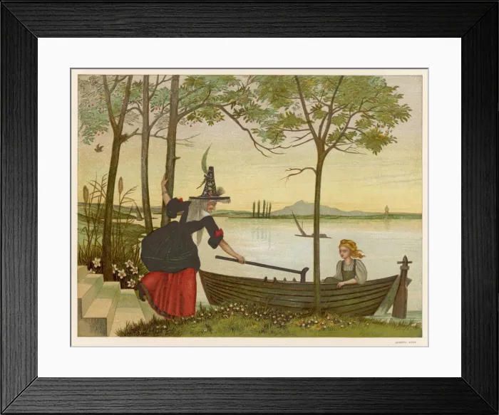 Framed Print : THE WITCH AND GERDA Framed Print : THE WITCH AND GERDA
