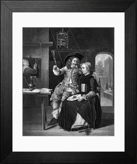 Framed Print : DRINKING SCENE / 17TH C Framed Print : DRINKING SCENE / 17TH C