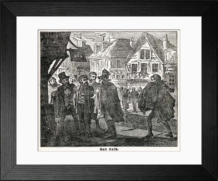 Framed Print : Costermonger and rag fair 1870 Framed Print : Costermonger and rag fair 1870