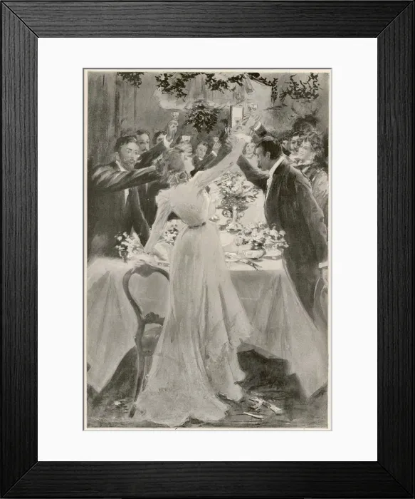 Framed Print : FESTIVE TOAST 1899 Framed Print : FESTIVE TOAST 1899