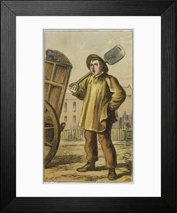 Framed Print : LONDON DUSTMAN Framed Print : LONDON DUSTMAN
