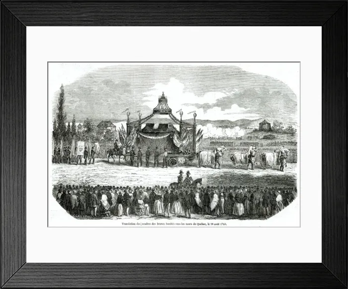 Framed Print : Procession of the ashes of French soldier 1760 Framed Print : Procession of the ashes of French soldier 1760