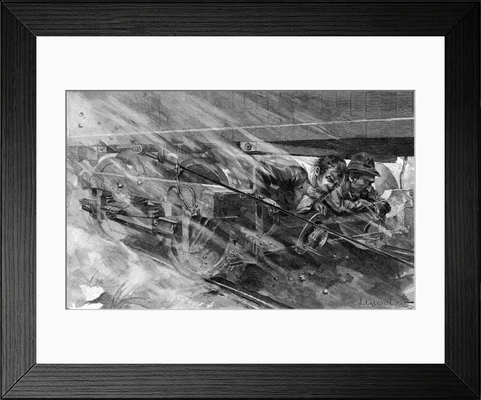 Framed Print : Two America hoboes risking life and limb Framed Print : Two America hoboes risking life and limb